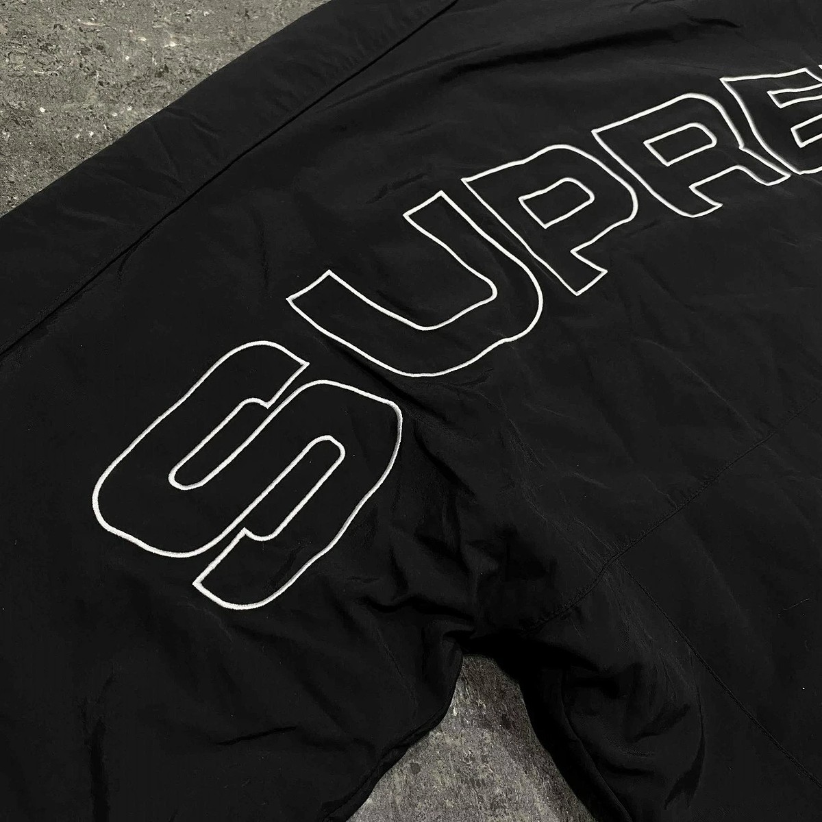 SUPREME Summer Faux Fur Reversible Hooded Track Jacket Black Size