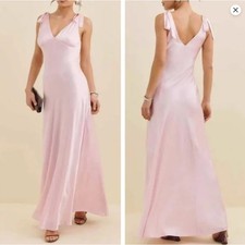 Reformation Pernille Silk Maxi Dress Pink Size S NWT