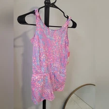 Lilly Pulitzer Girls Cady Romper Sz Large New Nwt