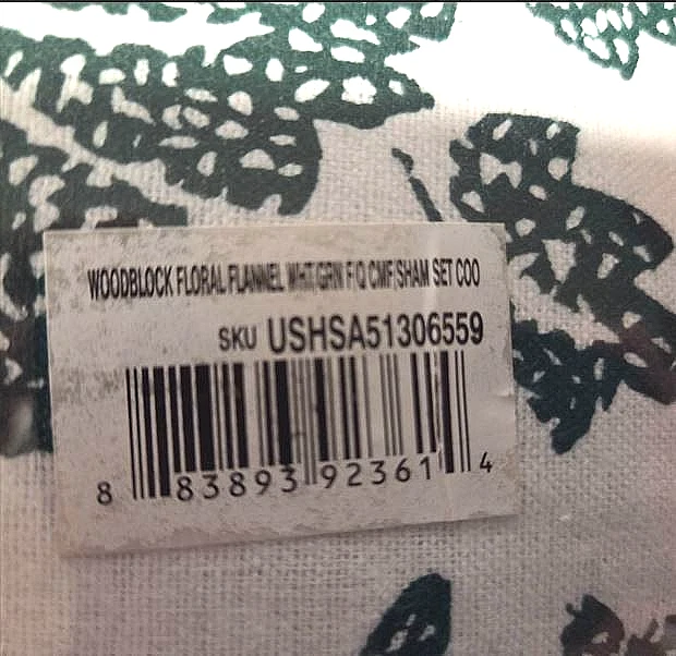 EDDIE BAUER HOME FRANELA ALGODÓN COMPLETO/QUEEN EDREDÓN CONJUNTO 2 FUNDAS Verde y Blanco Foto 3 de 4