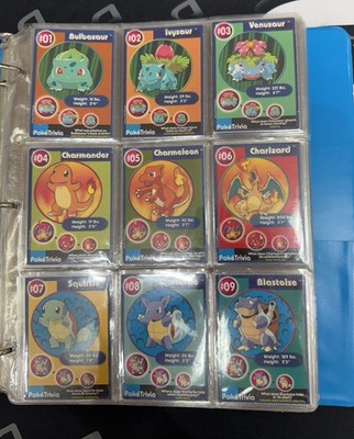 1999 Original 151 Complete Burger King PokeTrivia Pokemon Master Set - Sleeved