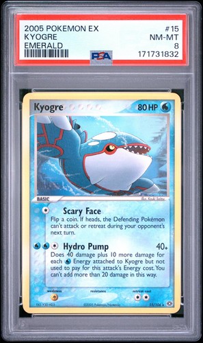 Kyogre graded PSA 8 for sale on eBay