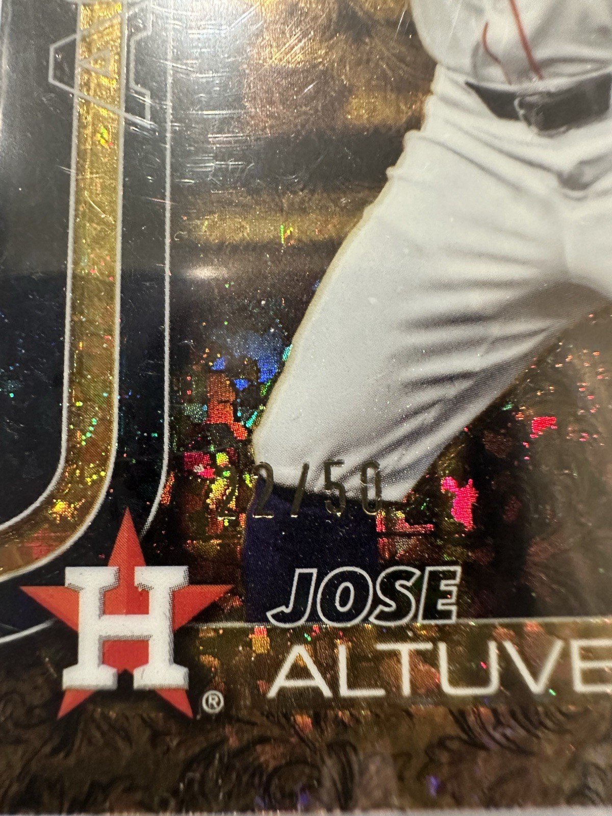 2025 Topps Gilded-Jose Altuve-Gold Etch, SP, #22/50 view 2