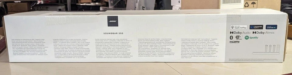 Barra de sonido inteligente Bose 550 con altavoz Dolby Atmos Foto 2 de 3