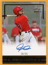 JEREMIAH JACKSON 2018 Leaf Ultimate Draft Autograph Rookie Card AUTO SER # /25. rookie card picture