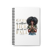 God Is Within Her She Will Not Fall Spiral Notebook  Faith Christian Journal