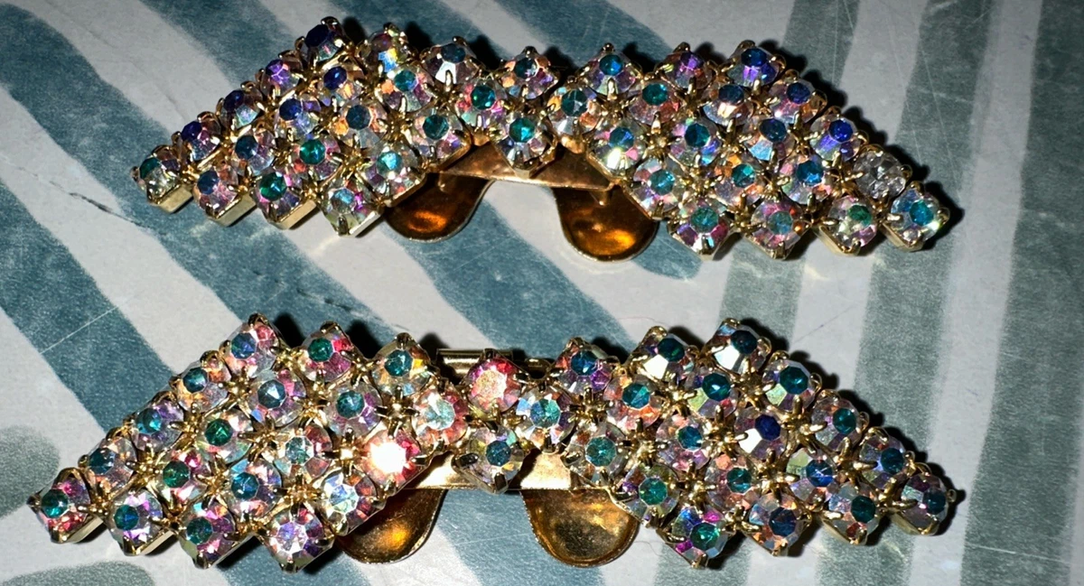 Vintage Rhinestone Filigree Shoe Clips Antiqued Gold Tone Art Deco Revival Pair Art Deco Vintage Shoe Shoe Clips for sale | eBay main image 2
