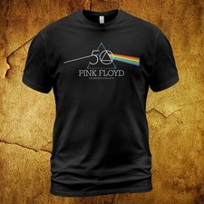 Vintage Pink Floyd The Dark Side of The Moon 50th Anniversary Prism Black TShirt