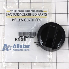 Whirlpool Range Knob (Black) W11620546