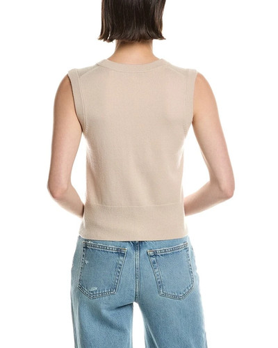 NWT $395 VINCE Crewneck Wool Blend Top S- Light Oak - Picture 4 of 4