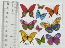 Violette Stickers - PRIMARY BUTTERFLIES - 4x4 Square of RETIRED Stickers #K180