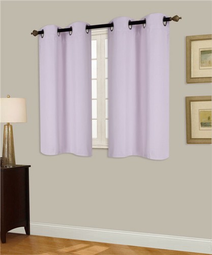 2PC GROMMET PANEL THERMAL 100% BLACKOUT WINDOW SHORT CURTAIN DRAPE 54" K54 - Picture 62 of 106