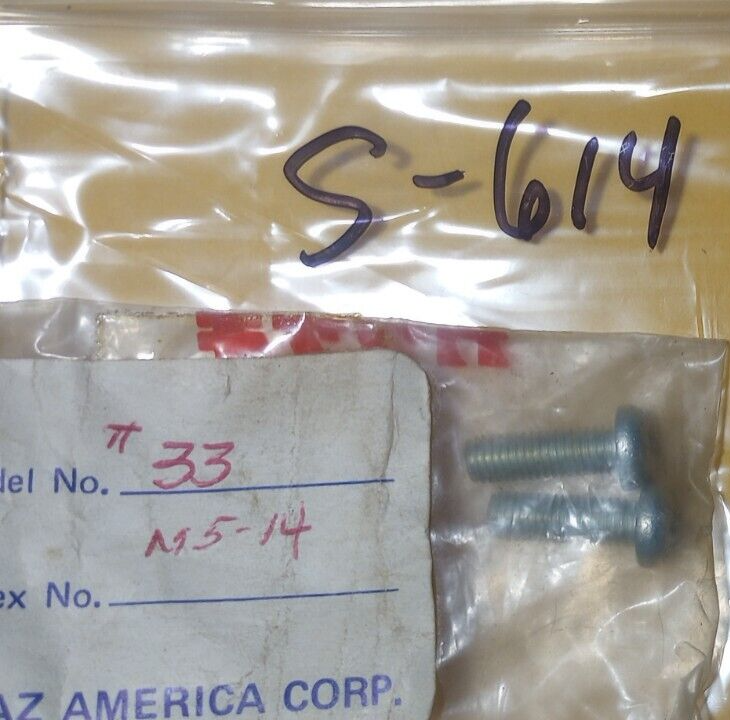 Kaaz America Corp. Model #33 Kawasaki NOS Screw Qty. 2 M5x14? (S