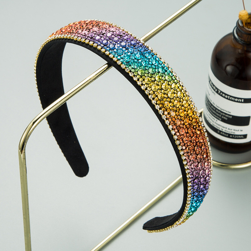 Retro Baroque Full Rhinestone Hairband Crystal Headband Womens Hair