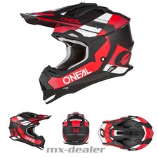 Casco da cross O'Neal 2SRS V.23 Spyde nero rosso ECE 06 MX casco motocross enduro