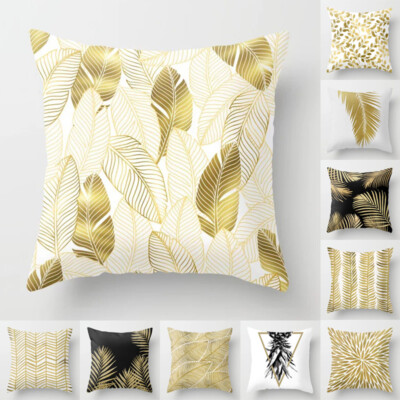 leaf print pillow