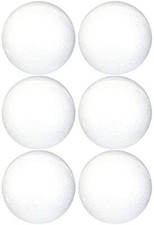 Smooth Foam Balls Craft Supplies, 3-Inch, White, 6-Pack