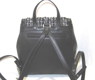 Michael Kors New Whitney Medium Backpack Black Leather Tweed  display picture 3