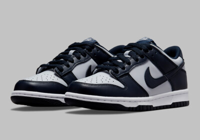 Nike Dunk Low GS Georgetown Navy Gray Size 4Y CW1590‑004 Nike Dunk Low Wolf Grey Dark Obsidian  main image 4