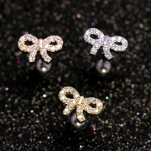 Gem Crystal Ear Cartilage Helix Ring Bar Stud Ear Cuff Climber Piercing Earring - Picture 53 of 268