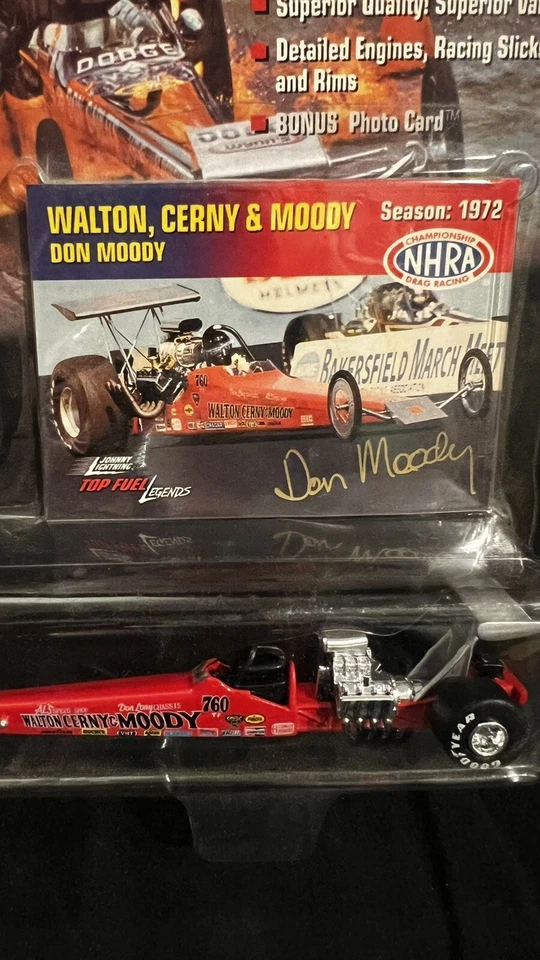 Johnny Lightning NHRA 1972 Season Don Moddy - Walton, Cerny & Moody Top Fuel - Image 4 of 4