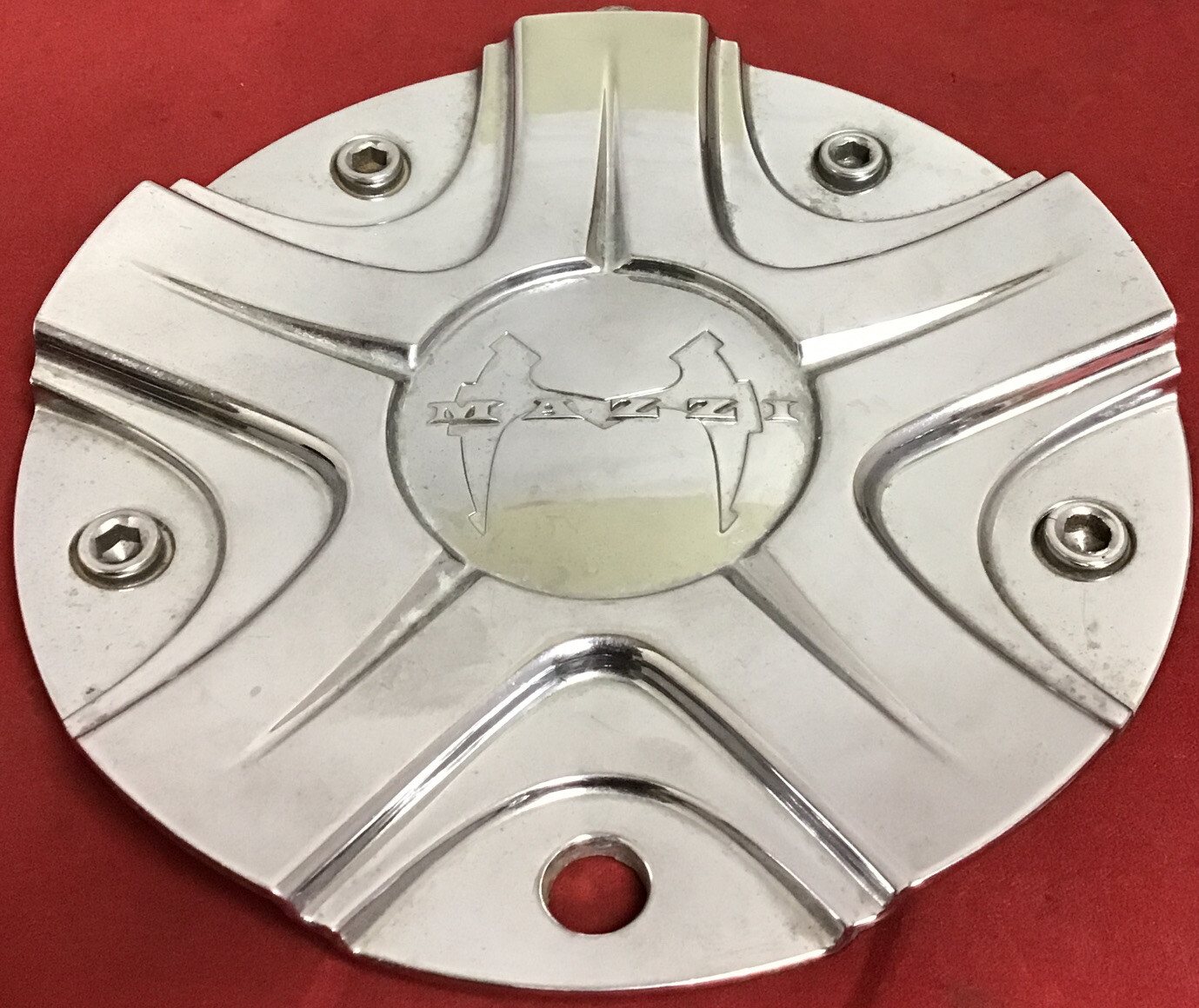 ONE USED MAZZI ALLOY WHEEL 52752085F-1 CUSTOM CHROME Wheel Center Cap C 14443