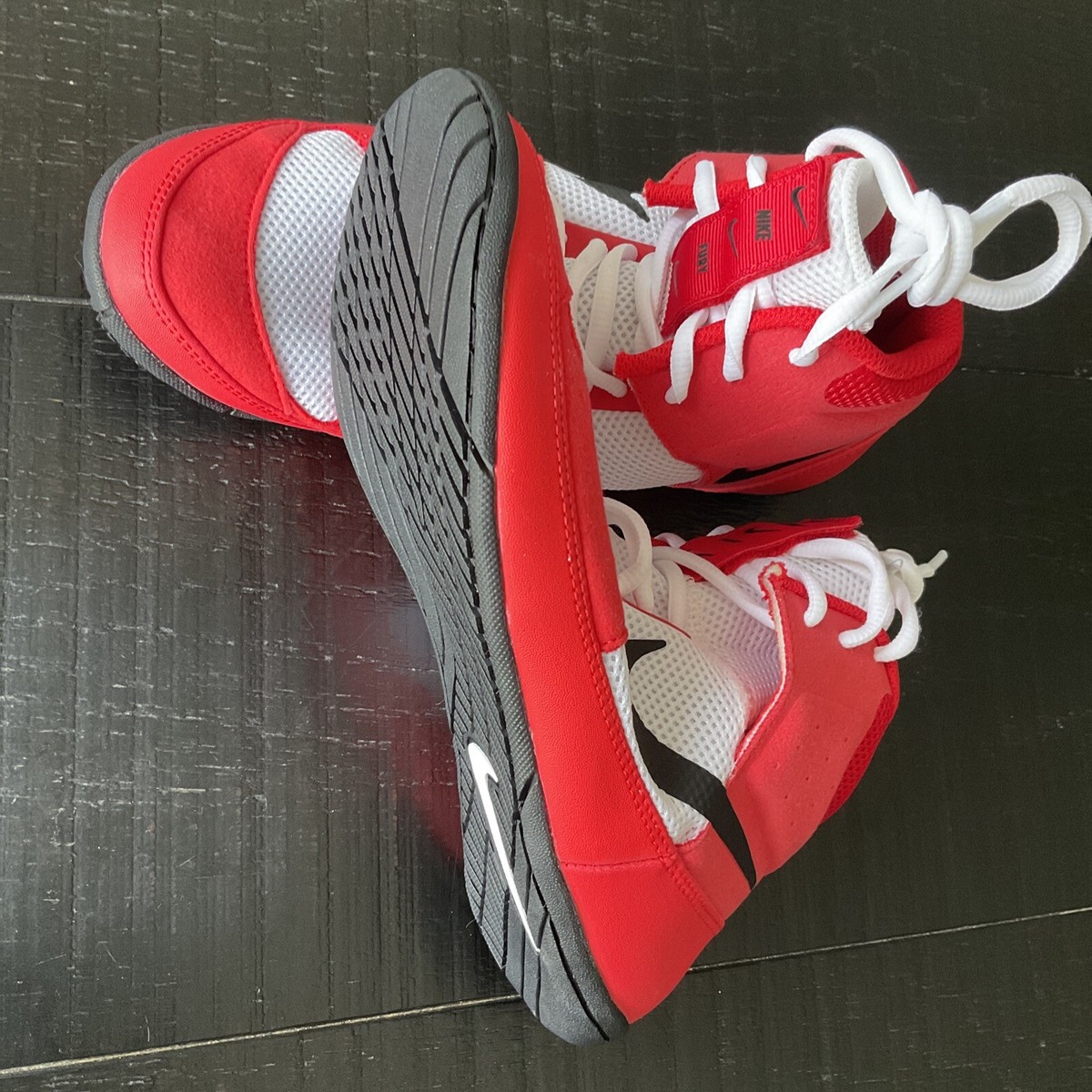 Nike Fury Wrestling Shoes MMA Combat Red White Black Mens  display picture 1