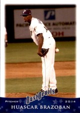 2014 Tri-City Dust Devils Grandstand #1 Huascar Brazoban Dominican Republic Card