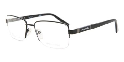 New W/ Tags Pierre Cardin PC 6807 1OG Matte Black Eyeglass Frames 54 18 140 Case