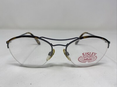 SISLEY Italy SLY 081 GUNMETAL/TORTOISE 52-18-135 Half Rim Eyeglasses Frame DX33