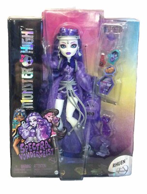 Monster High Spectra Vondergeist G3 Fashion Doll w/ Pet Rhuen(2H)