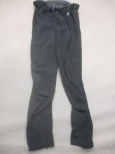 ADIDAS Size L Womens Black Drawstring Leg Zip Stretch Waist Running Pants 893