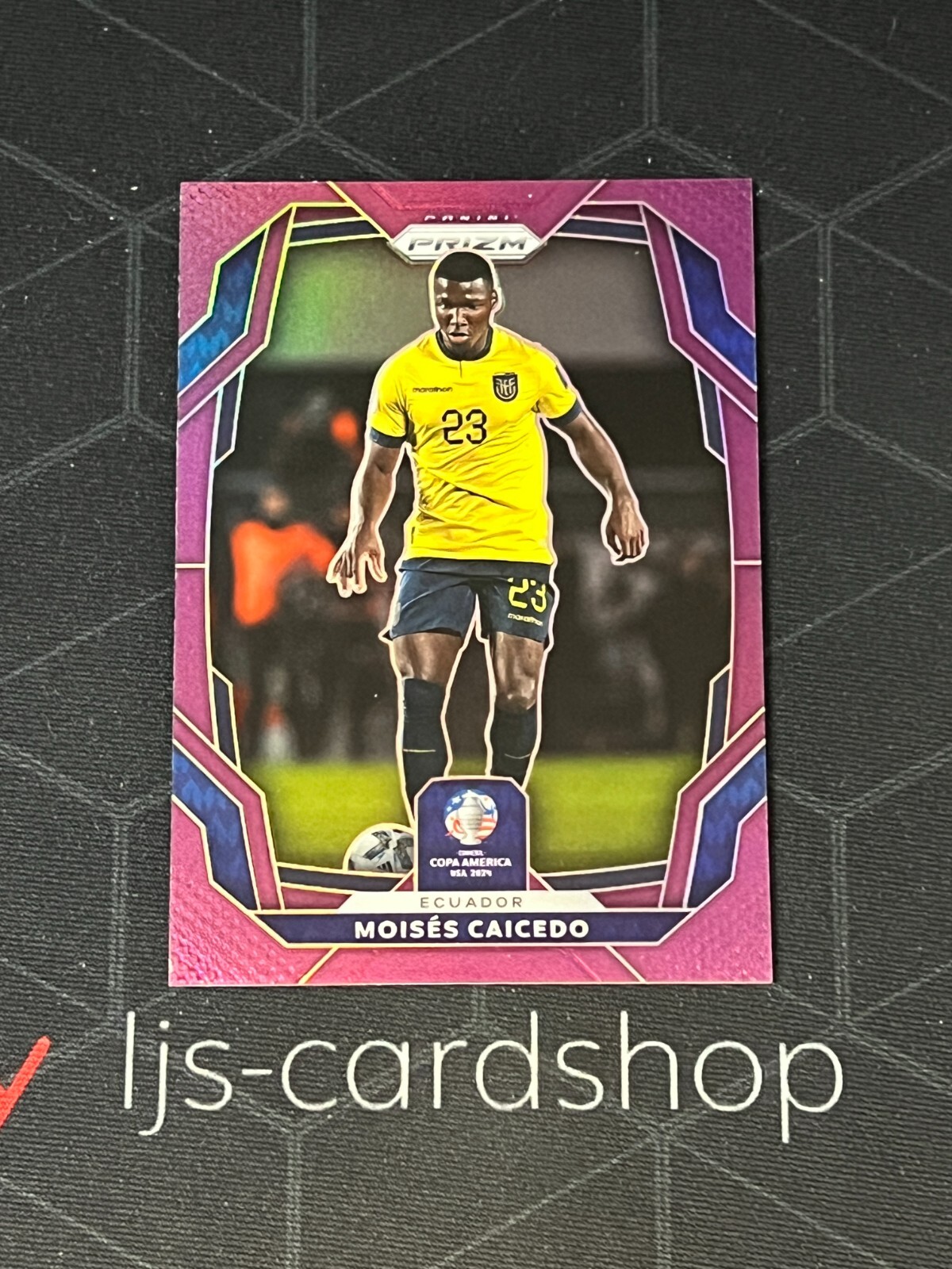2024 Panini Prizm Copa America Soccer Moises Caicedo #65 Purple Prizm /49 J1