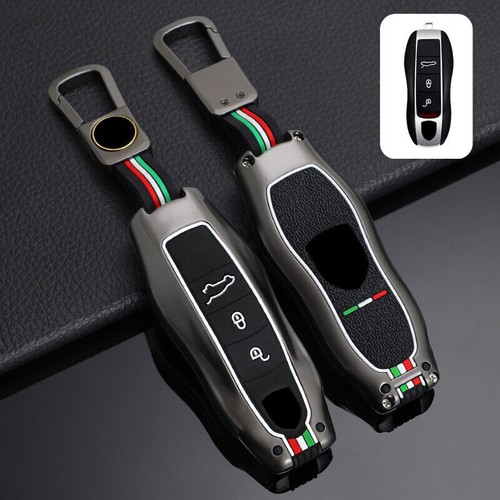Zinc Alloy Silicone Car KeyCase Cover For Porsche Cayman Macan Panamera 718 911 - Foto 13 di 16