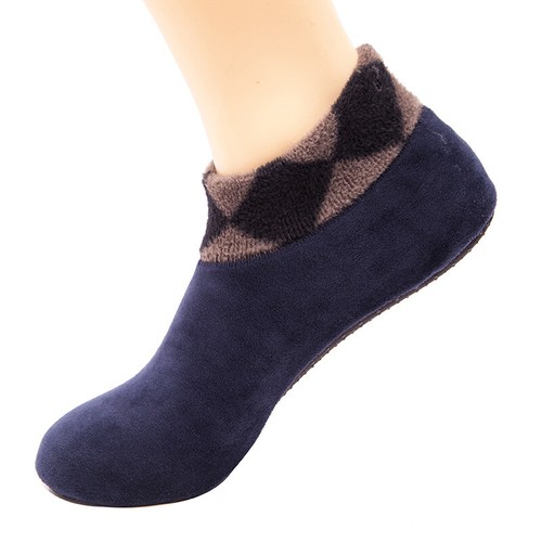 Mens Thicken Thermal Fleece Socks Lining Lounge Slipper Non Slip Floor Bed Socks - Picture 6 of 15