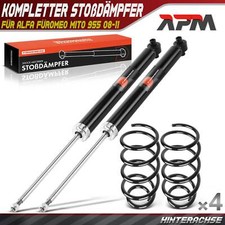 4x Komplett Stoßdämpfer Federbein Satz Hinterachse für Alfa Romeo Mito 955 08-11