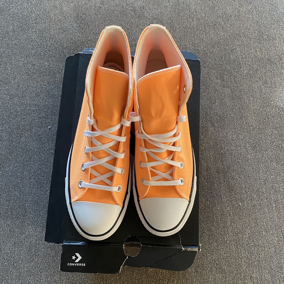 Converse Chuck Taylor Lift Hi Peach Beam Orange Platform Womens