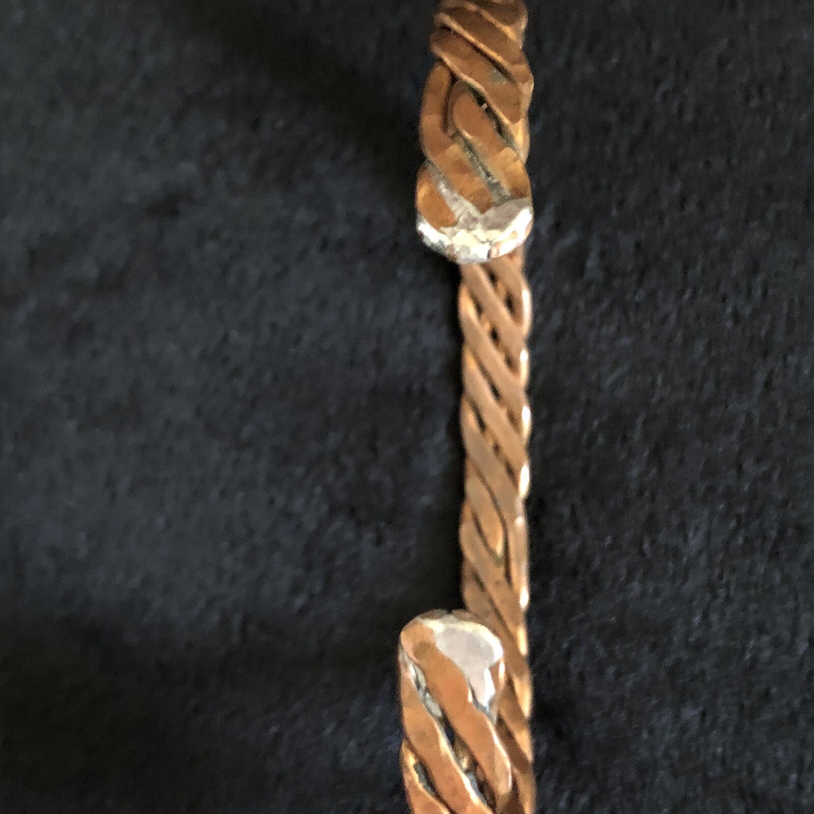 Twisted Solid Copper Cuff Bracelet - image 3