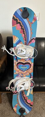 Rare Burton CHICKLET 125 Girls w/ Burton With Bindings Great Shape 