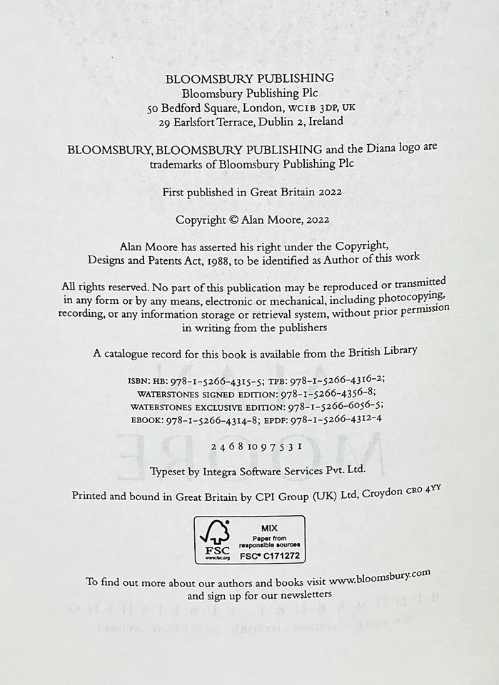 Illuminations by Alan Moore Waterstones Exclusive Premium Edition - Image 4 of 4