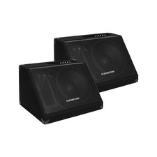 Sound Town 2-Pack Powered DJ PA Stage Monitor Speakers 12  500W with Compr