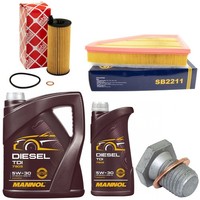 MotoröL Filter Set 5W-30 6 Liter + Schraube FüR BMW 3Er 320D E90 E92 E91 Xdrive