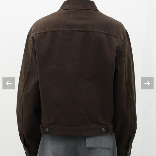 【LEMAIRE】BOXY TRUCKER JACKET Brown Size 50 OW1047LD1001 - Imagen 3 de 16