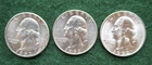 1952 P,D,S Washington Quarters - Lot Of 3 Coins
