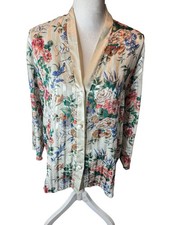 Vintage Victorias Secret Gold Label Strip Sleep Shirt Sz Small Button Down
