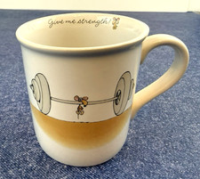 Vintage "Give Me Strength" ~ Mouse ~ Hallmark - Rim Shots - 1985 Coffee Mug/Cup