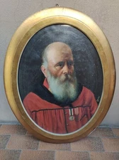 Emilio Rubei Portrait of Garibaldino Antique Painting L'Aquila Ascoli Piceno Canvas