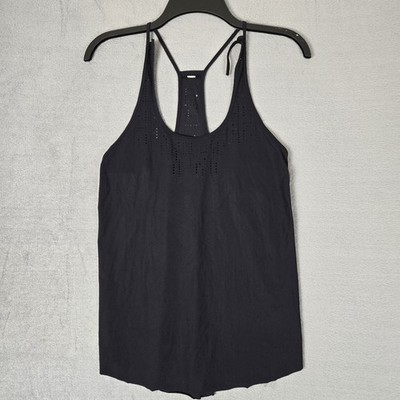 Lululemon Tank Top Womens 0 Water Bound Singlet Black UPF 50+ Swim Fabric