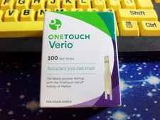 100 ONE TOUCH VERIO TEST STRIPS, 1 X 100, EXP 3-31-26, GOOD SEALED BOX