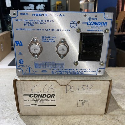 CONDOR HBB15-1.5A+G DUAL OUTPUT LINEAR POWER SUPPLY